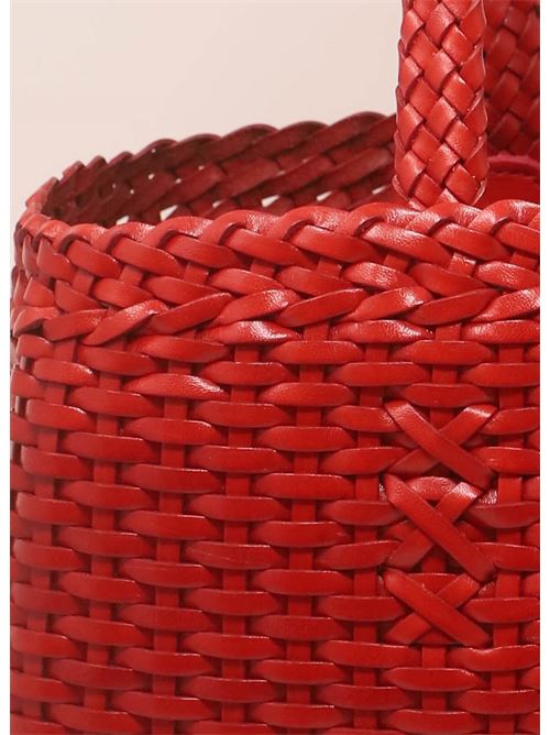 Shoulder bag in woven leather Laboratorio Capri | 034NEWRED